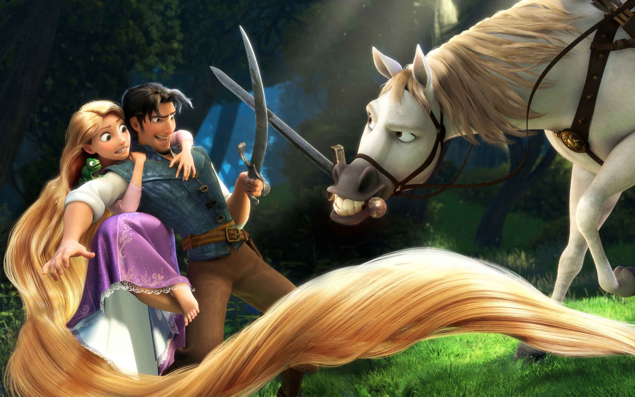 Rapunzel & Flynn in Tangled