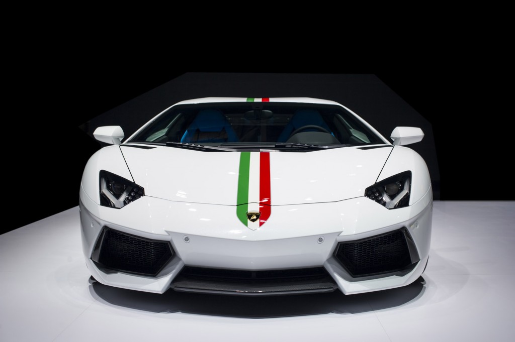 White Lamborghini Front Look
